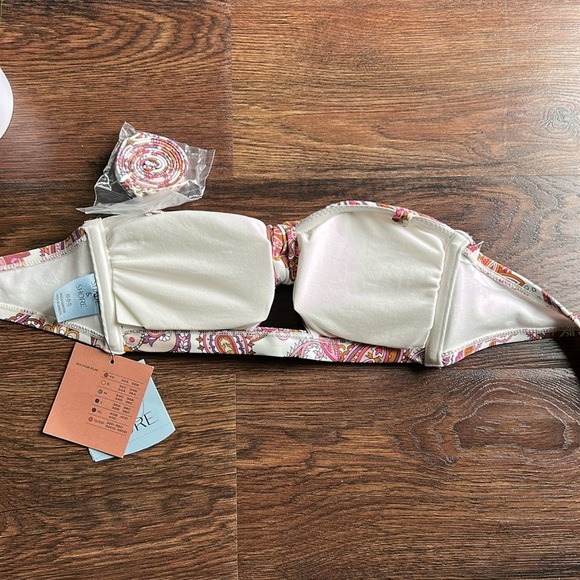 NWT Shade & Shore Paisley Print Bandeau Bikini Top XS | Bandeau Bikini Top | - Picture 10 of 11